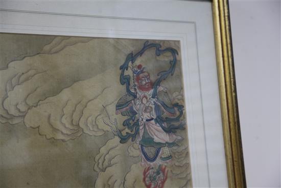 A pair of Chinese paintings on silk, 19th century, 66 x 41cm